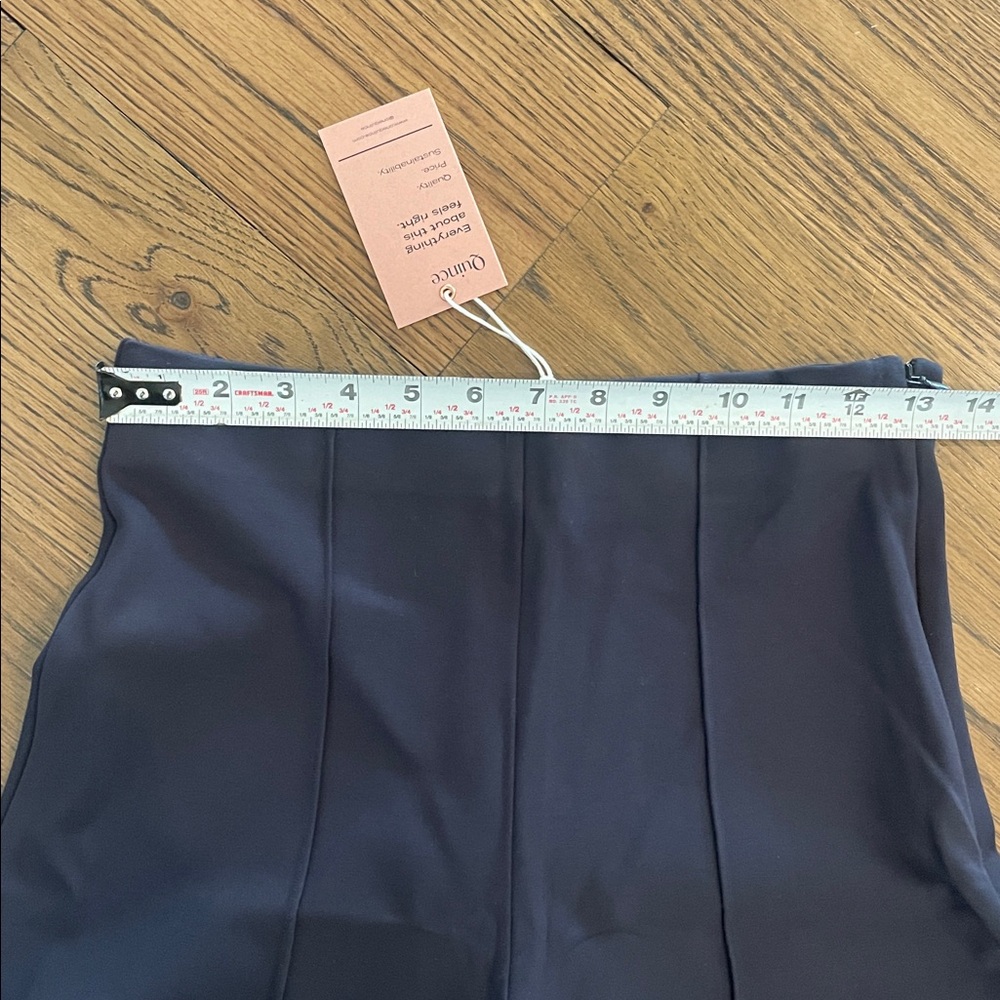Quince NWT Ultra-Stretch Ponte Super Wide Leg Pants Navy- 31” inseam - Picture 5 of 8